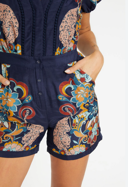 Caballero Anya Romper-Cosmic Cheetah