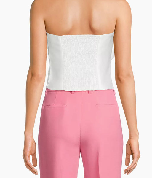 Hutch Bow Flower Strapless Top