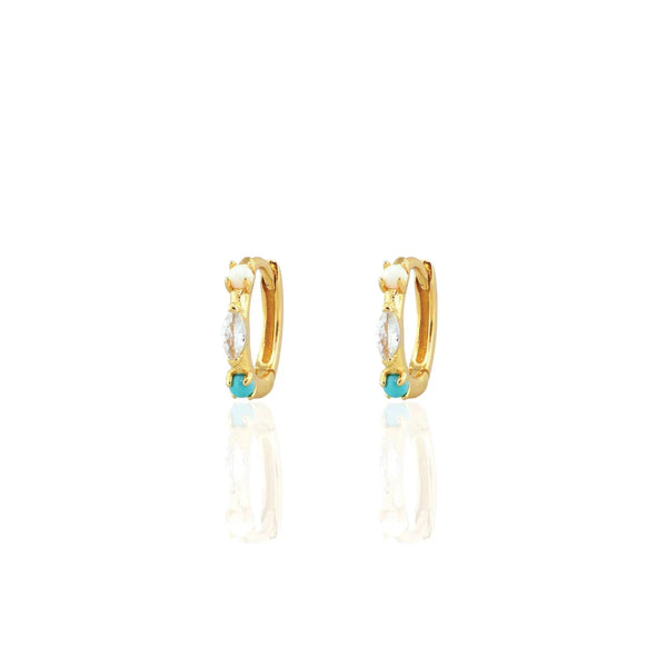Kris Nations Seaside Huggie Earrings