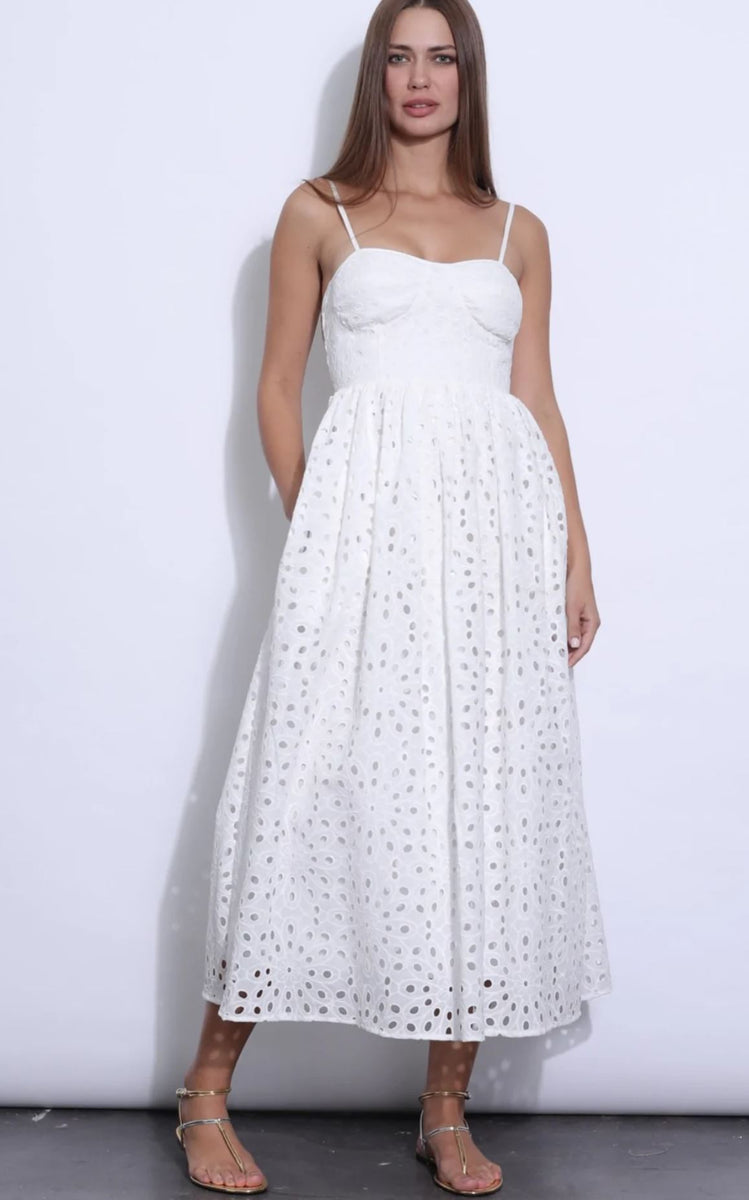 Karina Grimaldi Kaur Eyelet Dress Muse Karina Grimaldi Kaur Eyelet Dress Muse
