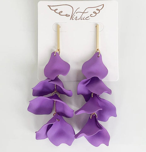 Virtue Hyacinth Petal Earrings