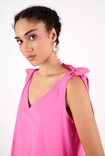 Beyond By Vera Maci Dress-Fuchsia