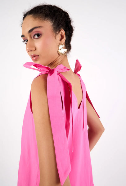 Beyond By Vera Maci Dress-Fuchsia