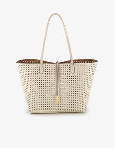 Remi Reid Departure Perforated Tote-Cream