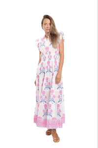 Bindu Paulina Dress-Cotton Candy