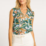 Caballero Laraine Sea Leaves Top