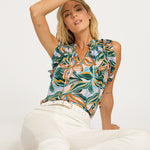 Caballero Laraine Sea Leaves Top