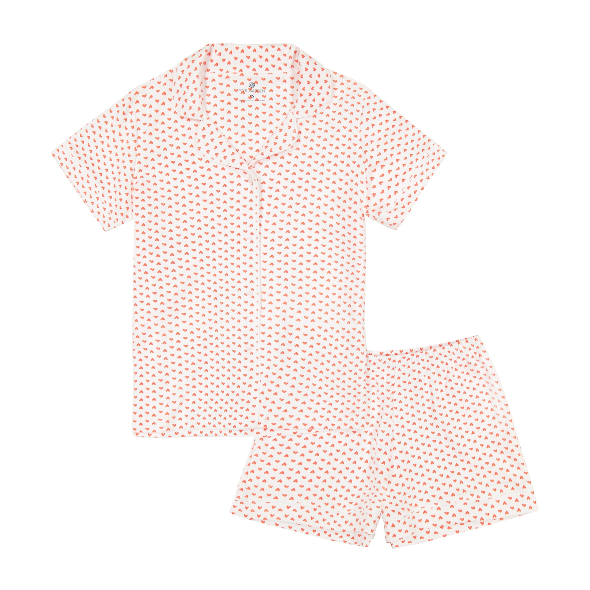 Ro's Garden Cora Short Sleeve Pajama Set-Amour Red