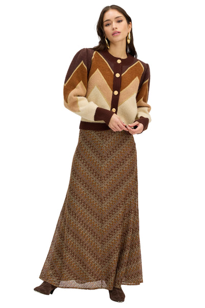 Allison Fuzzy Chevron Sweater