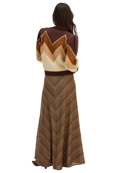 Allison Fuzzy Chevron Sweater