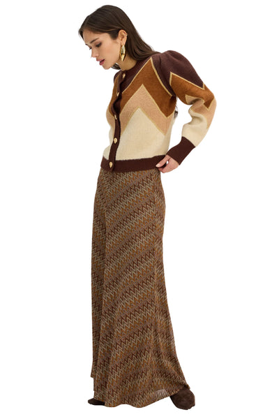 Allison Fuzzy Chevron Sweater