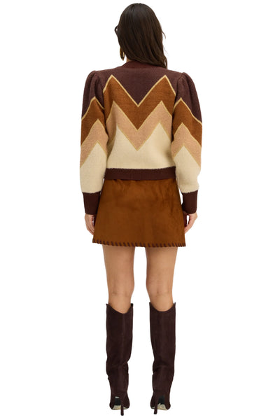 Allison Fuzzy Chevron Sweater