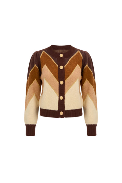 Allison Fuzzy Chevron Sweater