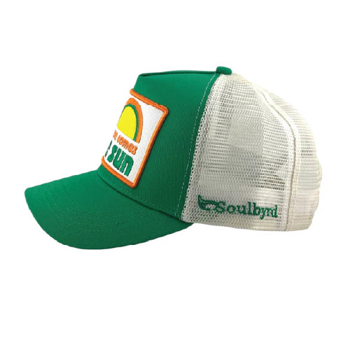 Soulbyrd 'Here Comes the Sun' Trucker Hat-Green