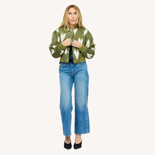 Kerri Rosenthal Ikat Heart Bomber