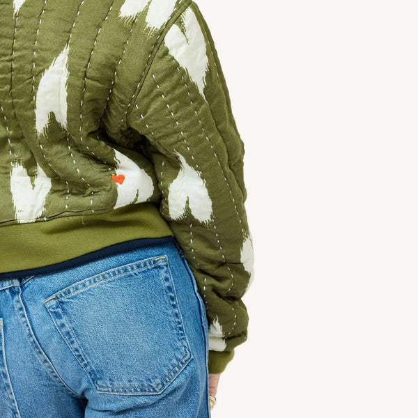 Kerri Rosenthal Ikat Heart Bomber