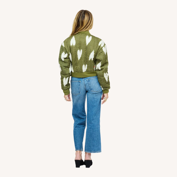 Kerri Rosenthal Ikat Heart Bomber
