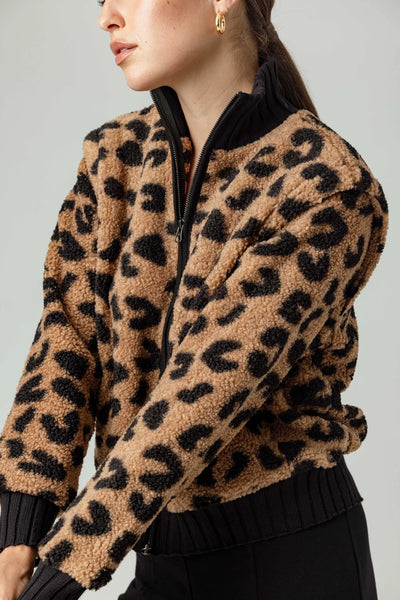 Sundays Kaida Leopard Sherpa Jacket