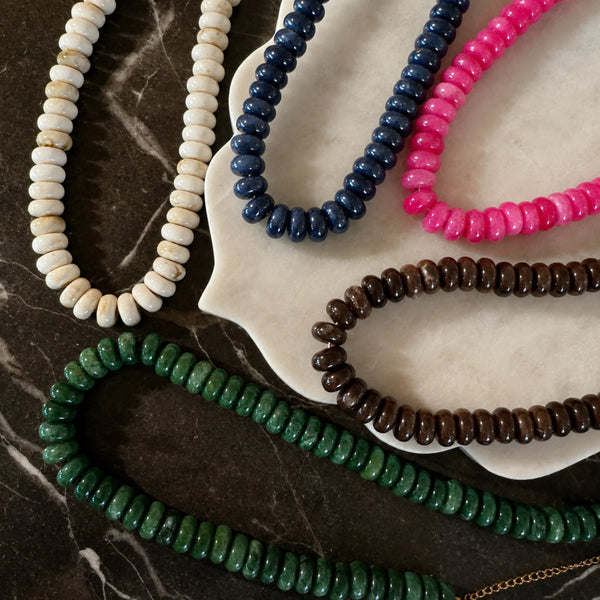 Ellison + Young Modern Resin Beaded Statement Necklace