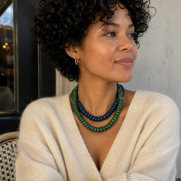 Ellison + Young Modern Resin Beaded Statement Necklace