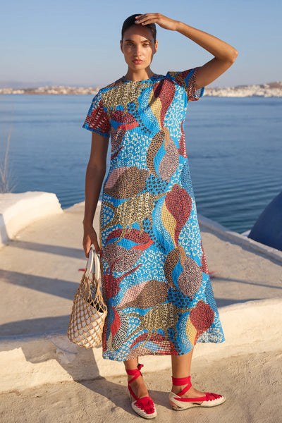 Oliphant Short Sleeve Shift Maxi