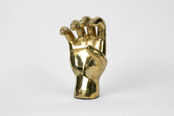 PRIZE Bear Claw Hand Sign Sculpture in Brass