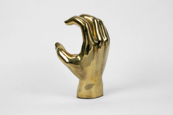 PRIZE Bear Claw Hand Sign Sculpture in Brass