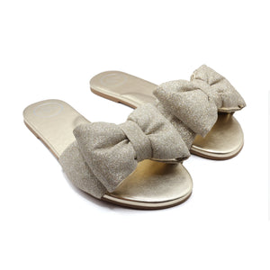 Solei Sea Rafie Bow Slide Sandal