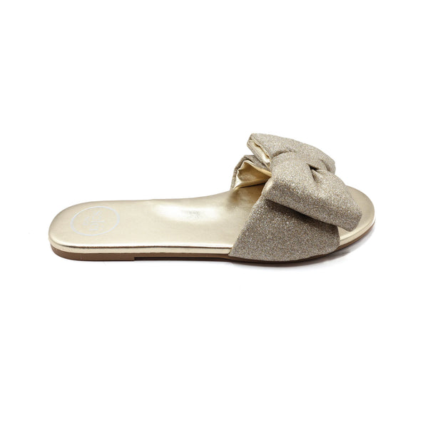 Solei Sea Rafie Bow Slide Sandal