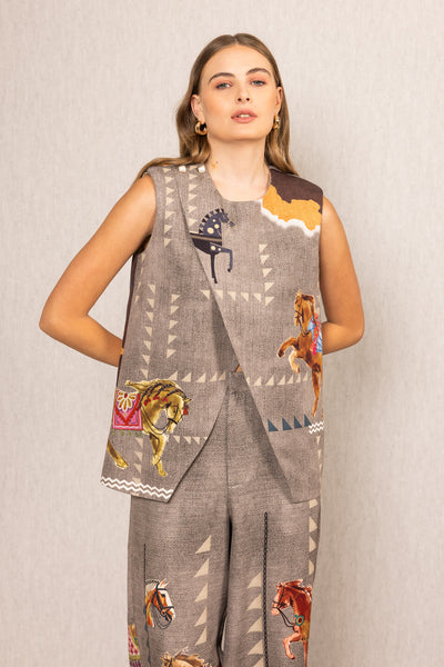 Ranna Gil Mustang Overlap Blouse