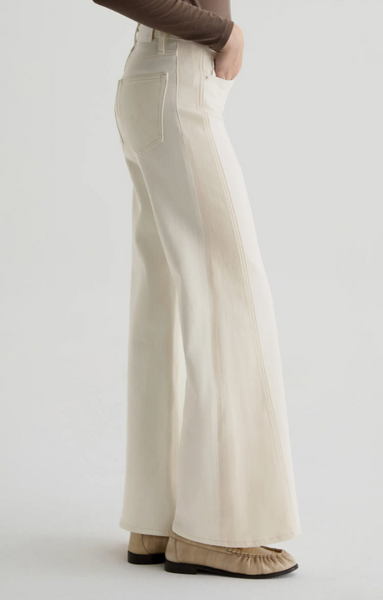 AG Denim Saige Wide Leg-Powder/Ecru