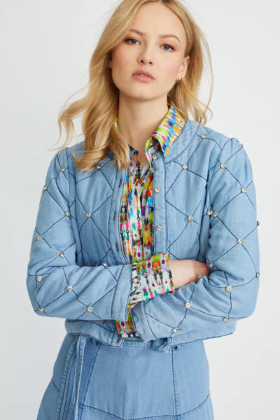 Stellah Quilted Denim Jacket