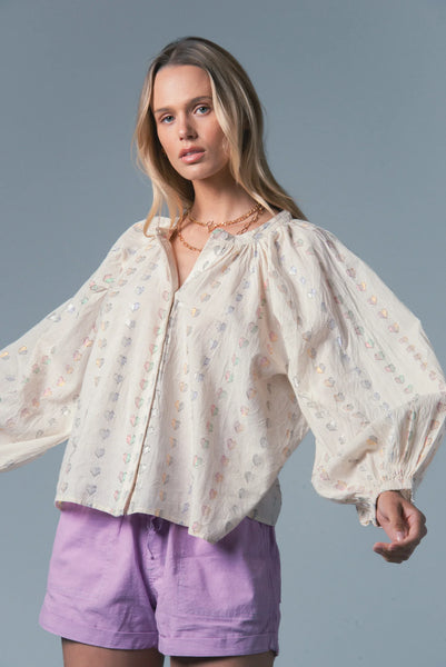 The Shirt 'The Minka Shirt'-Lurex Hearts