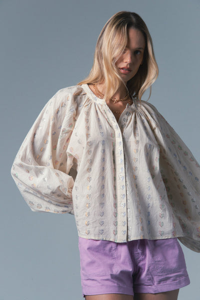 The Shirt 'The Minka Shirt'-Lurex Hearts