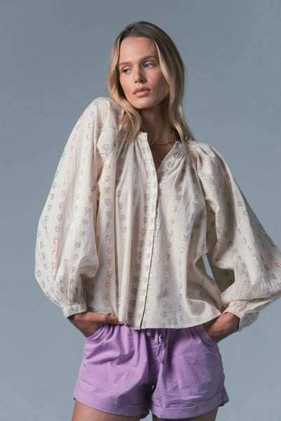 The Shirt 'The Minka Shirt'-Lurex Hearts