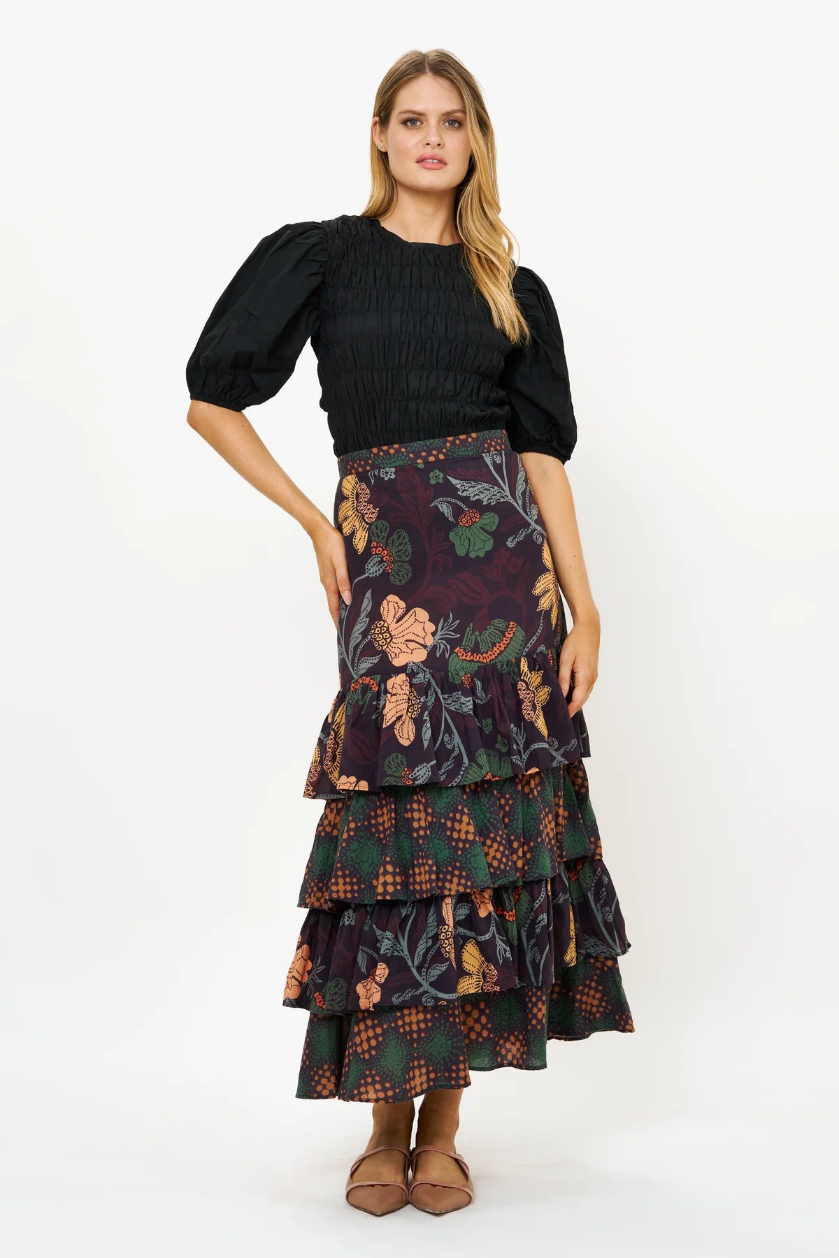 Oliphant Ruffle Maxi Skirt