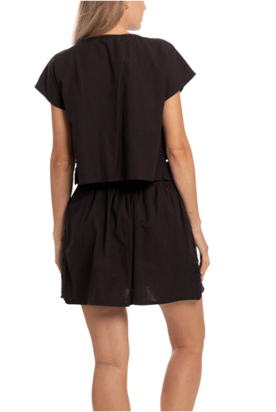 Bindu Alina Linen Top & Skirt Set