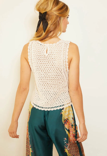 Caballero Amelie Natural Hand Crochet Top