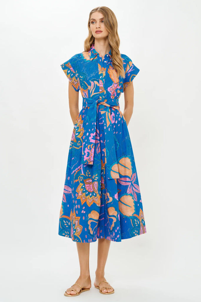 oliphant shirt dress OLIPHANT Collared Mini Shirt Dress Beckett Navy