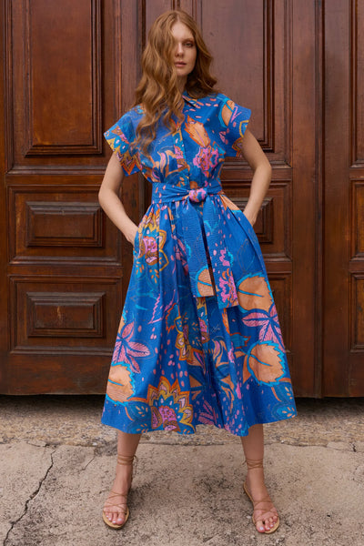 belted shirt midi dress SS BELTED MIDI SHIRT DRESS