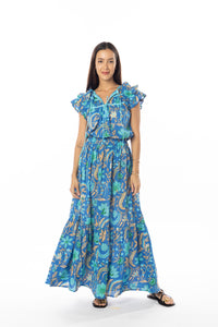 Bindu Willow Skirt-Royal Blue