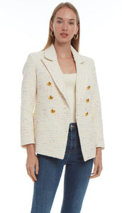 Patty Kim Bermuda Jacket-Cream Tweed