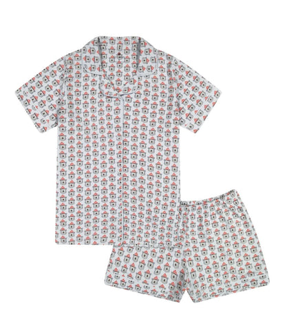 Ro's Garden Cora Women's Short Sleeve Pajama Set-Bizzy Bear