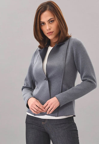 Lola and Sophie Charcoal Reversible Neoprene Blazer