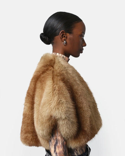 Apparis Devin Shrug-Blonde Mink