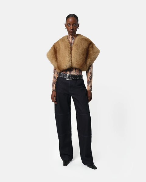 Apparis Devin Shrug-Blonde Mink