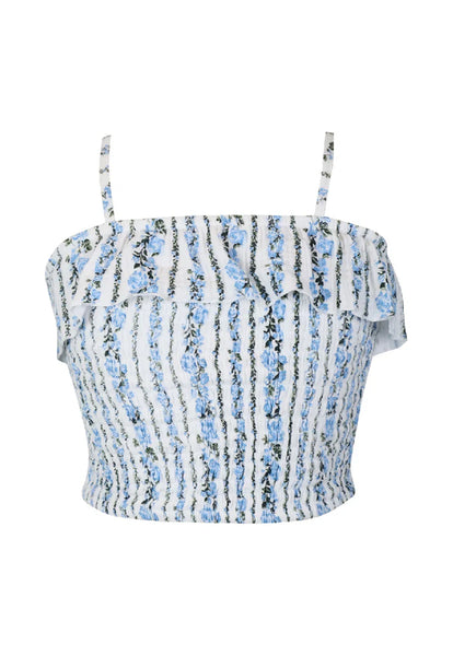 Flowers By Zoe Printed Ruffle Top
