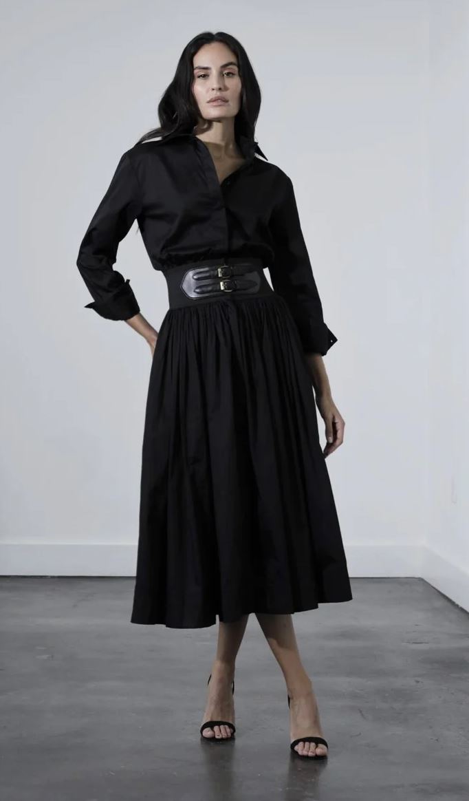 Karina Grimaldi Briar Midi Dress-Black