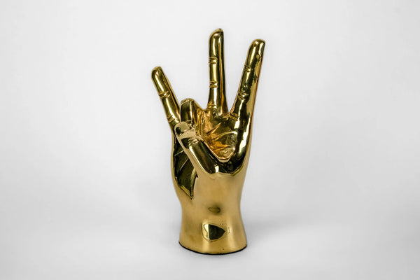 PRIZE Cougar Paw Hand Sculpture in Brass