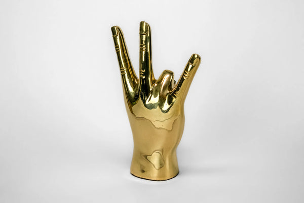 PRIZE Cougar Paw Hand Sculpture in Brass